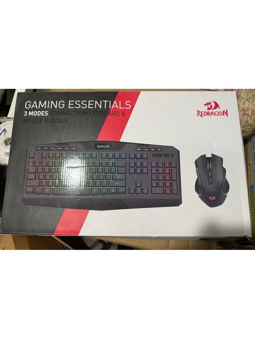 Redragon Gaming Essentials 3-Mode RGB Keyboard & Mouse Bundle Wireless
